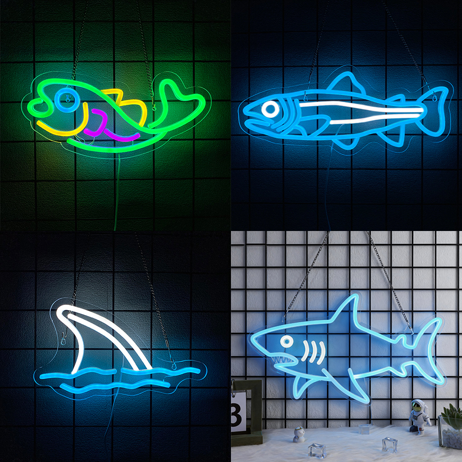 Aquarium Fish Restaurant - Fish Series Neon Sign For Wall
