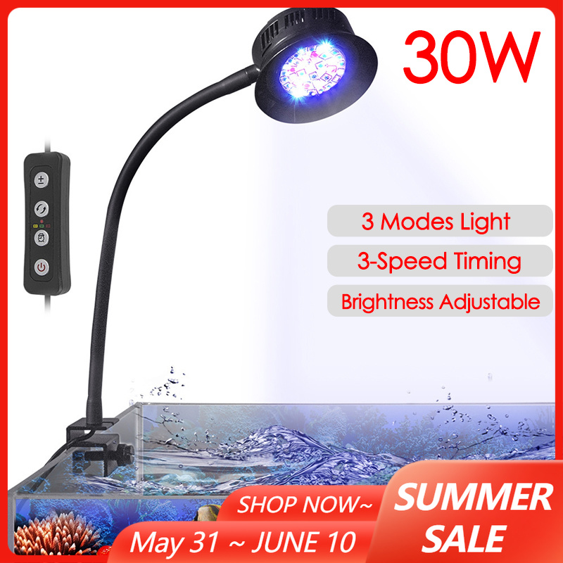 Aquarium Fish Light Lamp - 30W Aquarium Fish Tank Sea Water