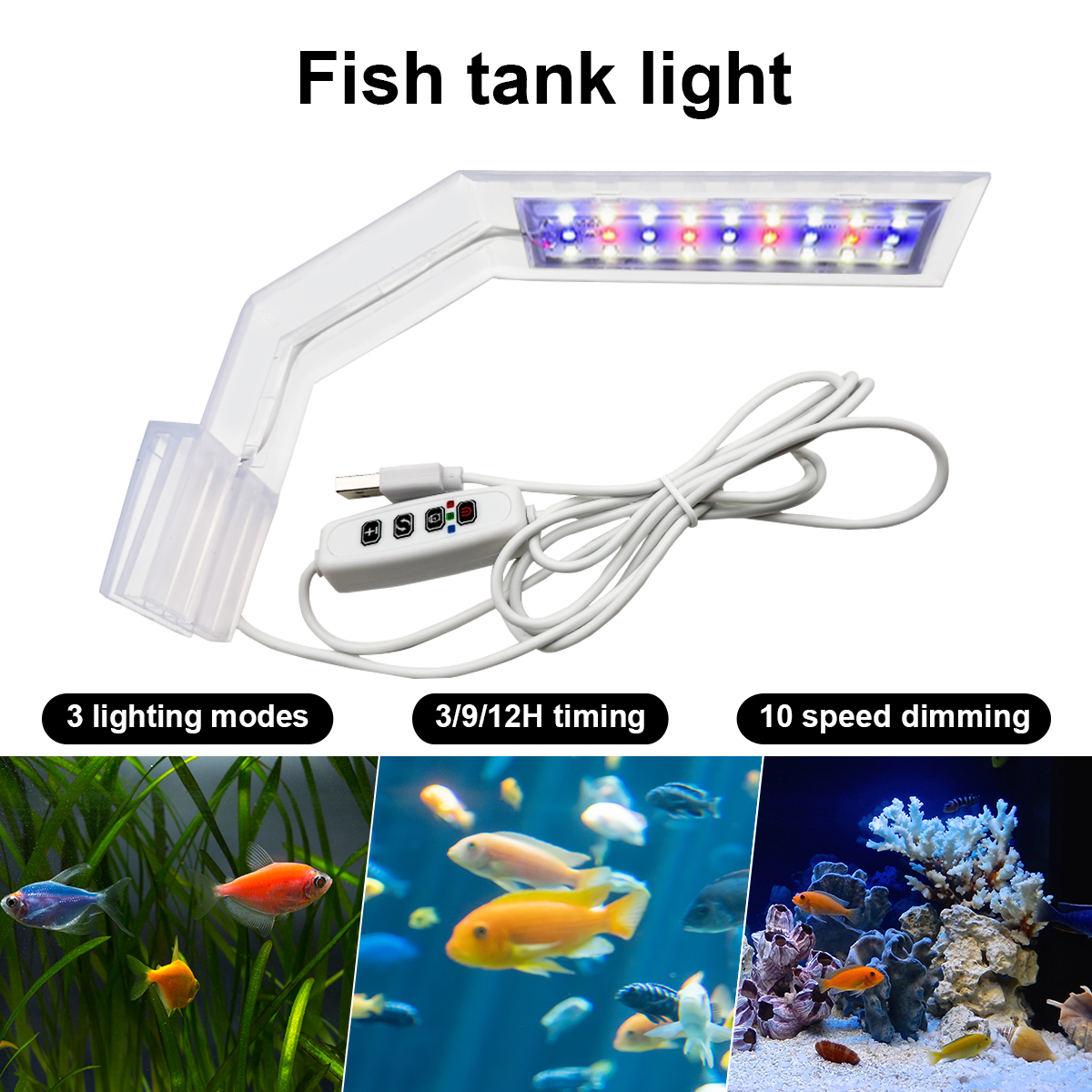 Super Slim LED Aquarium Light  – обзор и цена Aquarium Fish Light Lamp