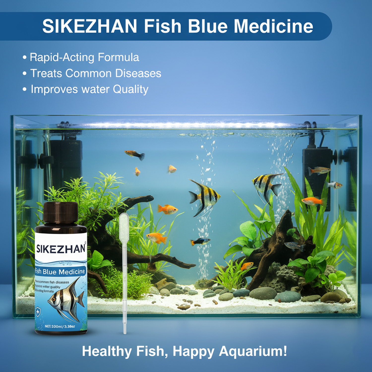 Large 500ml Methylene Blue Fis – обзор и цена Aquarium Fish Diseases