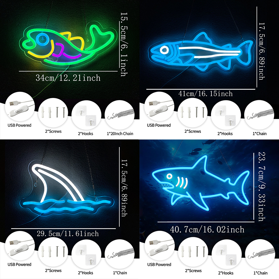 Fish Series Neon Sign For Wall – обзор и цена Aquarium Fish Restaurant