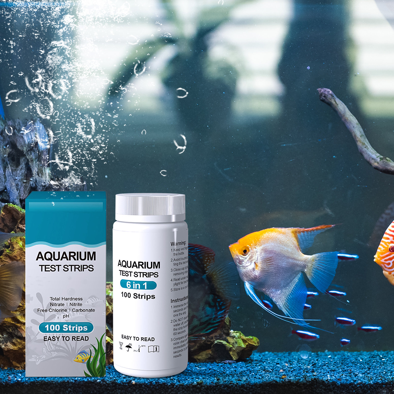100pcs 6-in-1 Water Quality Te – обзор и цена Aquarium Fish Quality