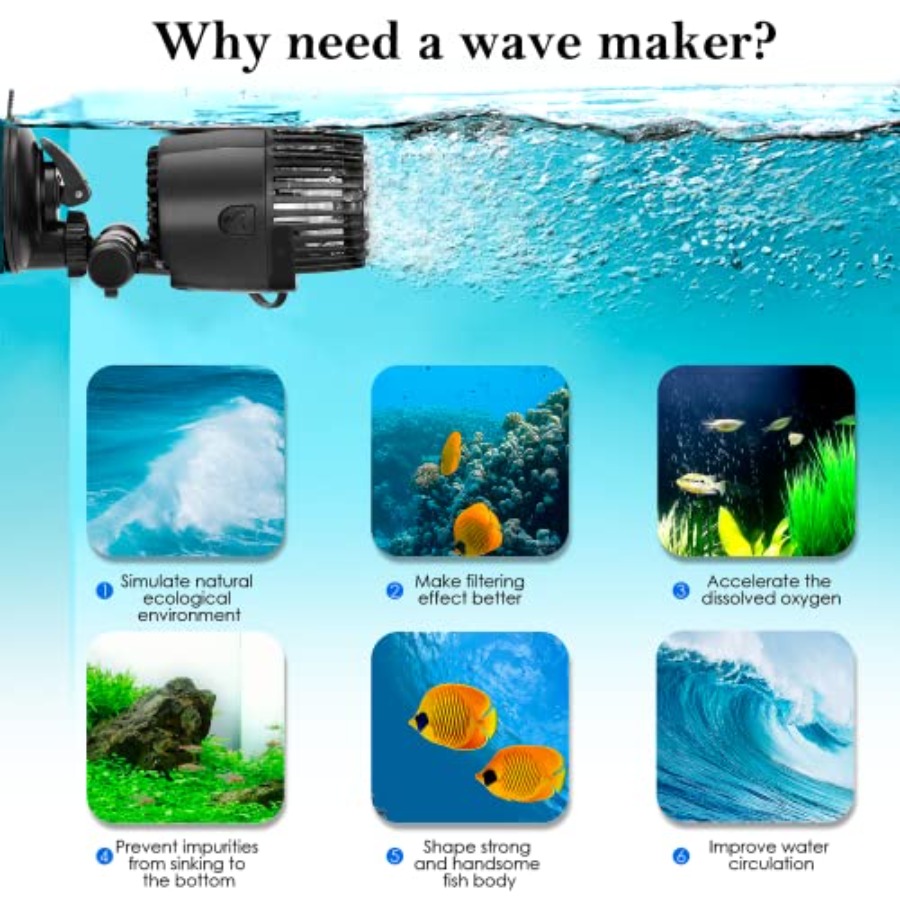 Aquarium Wave Maker8W//20W/25W – обзор и цена Powerhead Circulation Pump