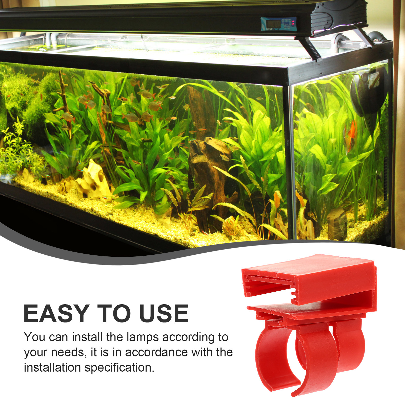 2Pcs Aquarium Light Clips Heav – обзор и цена Aquarium Fish Light Lamp