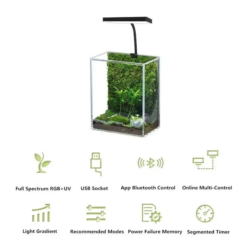 WEEK AQUA Mini 9 Pro USB Nano  – обзор и цена Aquarium Fish Light Lamp