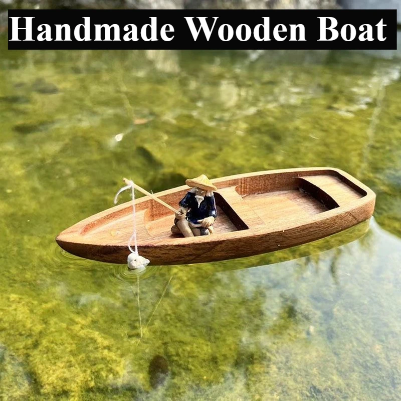 Handmade Wooden Boat Mini Floa – обзор и цена Aquarium Fish Hide