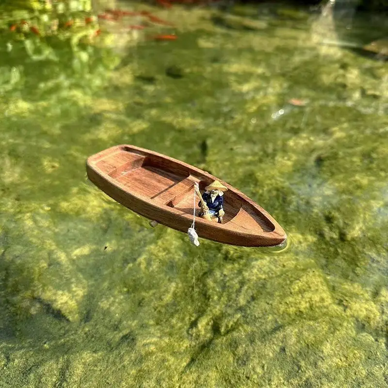 Handmade Wooden Boat Mini Floa – обзор и цена Aquarium Fish Hide