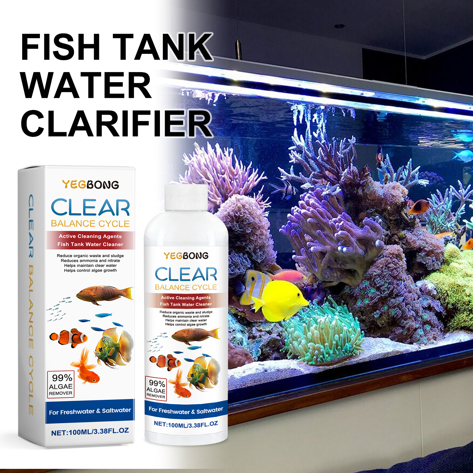 Aquarium Water Clarifier 100ml – обзор и цена Aquarium Fish Quality