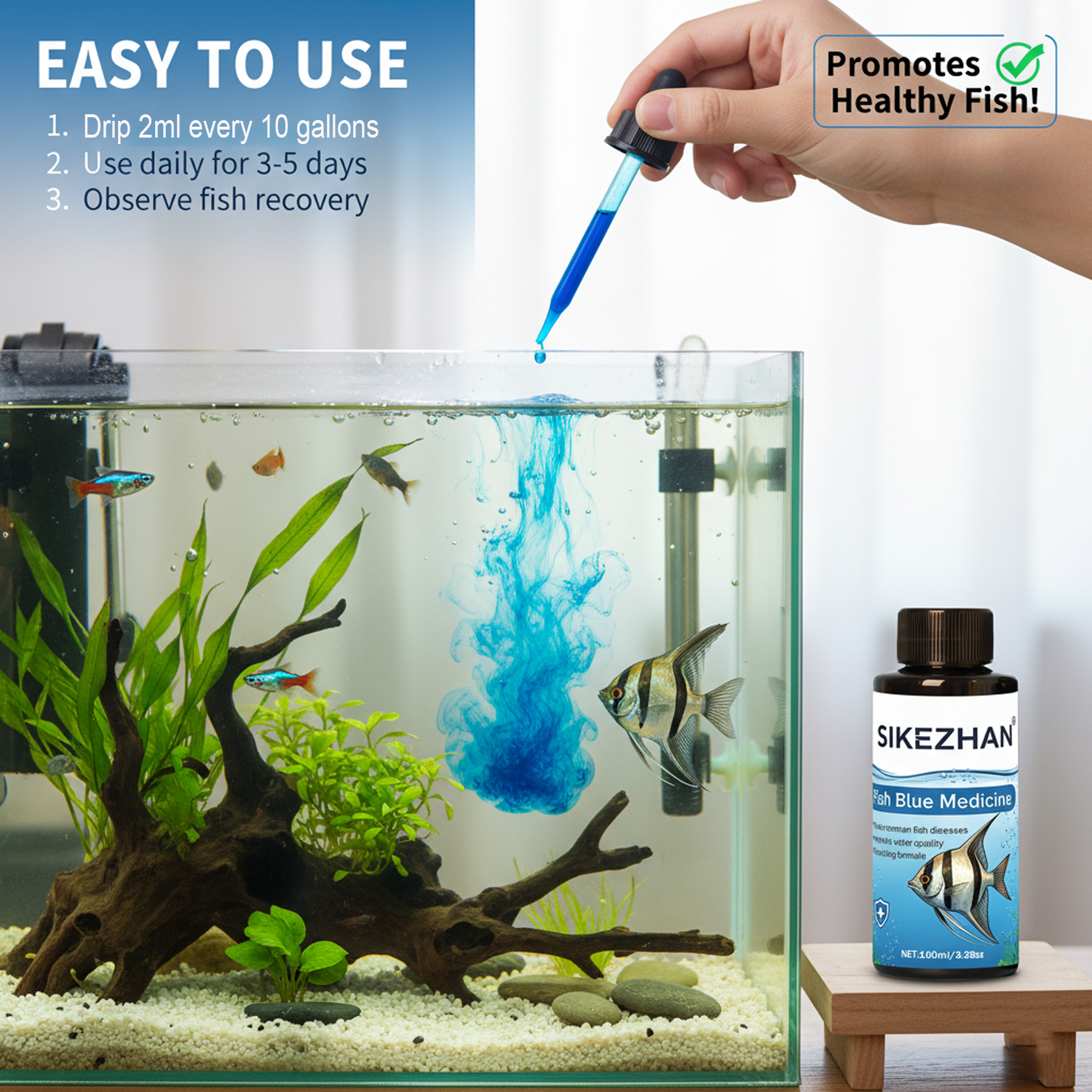 500ml Methylene Blue Solution  – обзор и цена Aquarium Fish Diseases