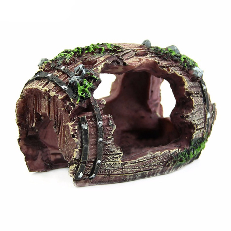 Aquarium Artificial Barrel Cav – обзор и цена Aquarium Fish Hide