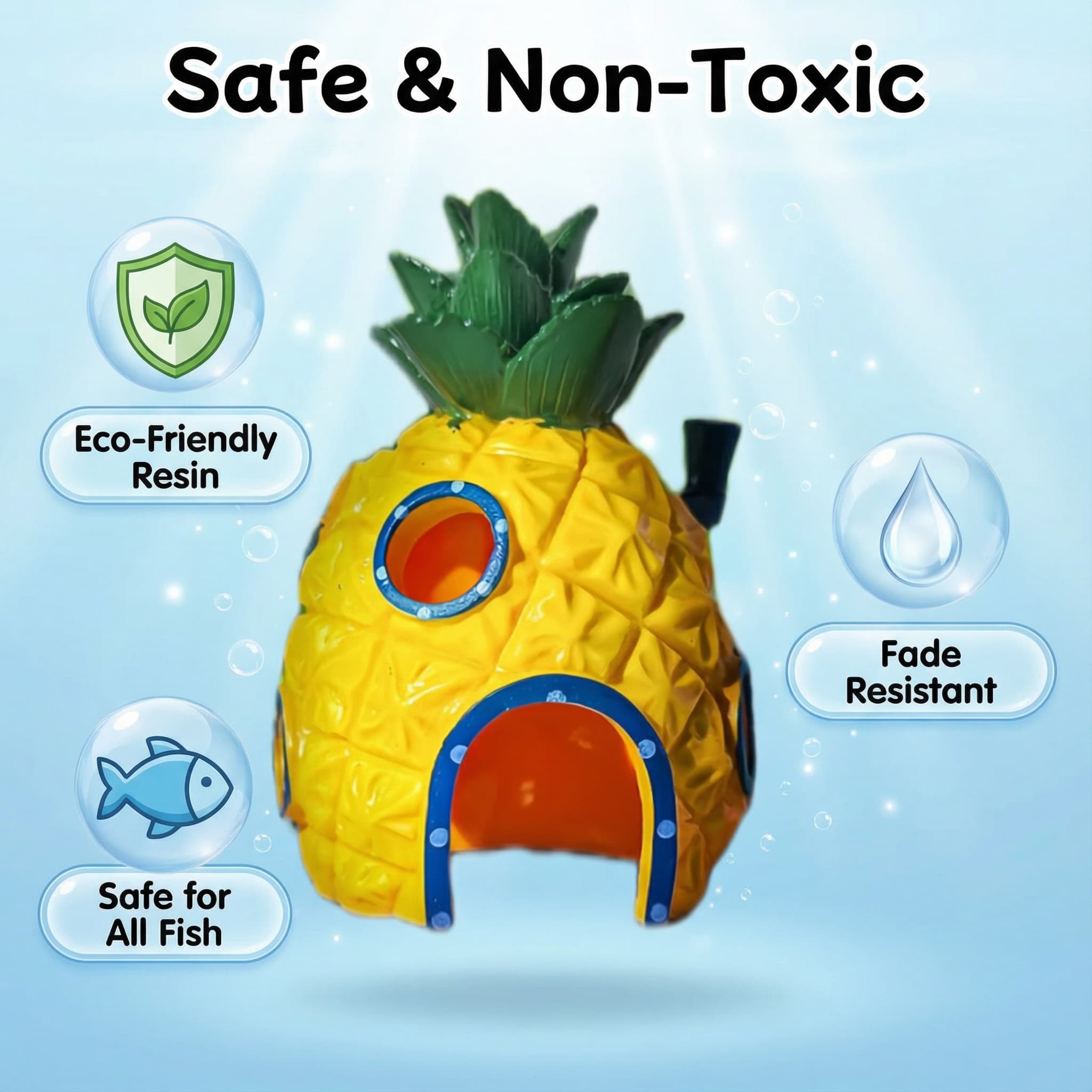 Pineapple House Aquarium Decor – обзор и цена Aquarium Fish Hide