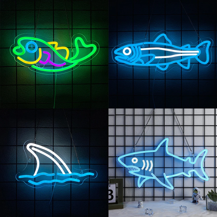 Light Up Sign For Fishing Shop – обзор и цена Aquarium Fish Restaurant
